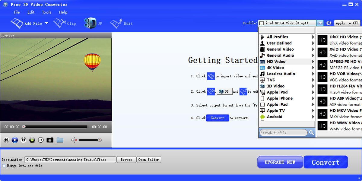 Free 3D Video Converter截图4 Free 3D Video Converter截图4