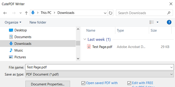 CutePDF Writer截图3 CutePDF Writer截图3