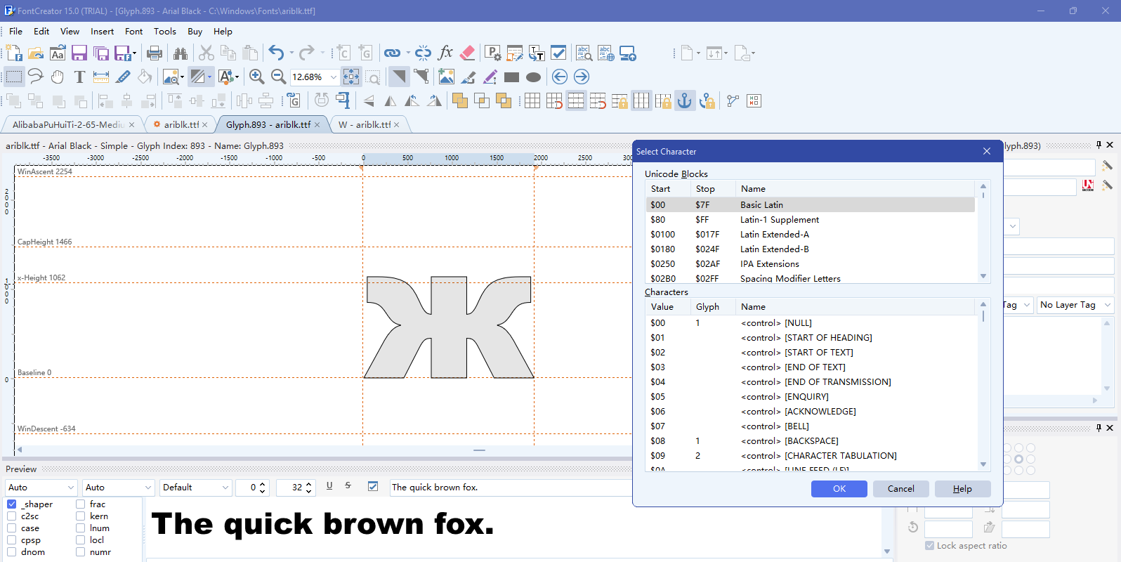 FontCreator截图3 FontCreator截图3
